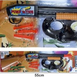 ESCOPETA LANZA DARDOS CON ANTIFAZ 55X14 CM