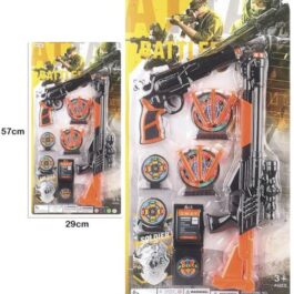 SET DE POLICIA BAZOOKA CON PISTOLA 57X29CM