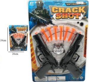 SET POLICIA 2 PISTOLAS 39X26CM