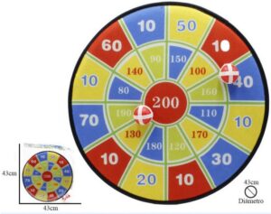 DARTBOARD 43CM COLORES